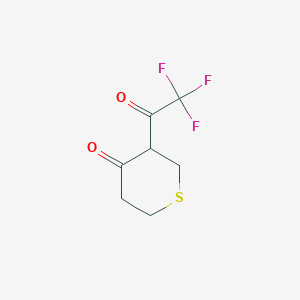 molecular formula C7H7F3O2S B3115041 3-(三氟乙酰基)四氢噻吩-4-酮 CAS No. 2064-82-6