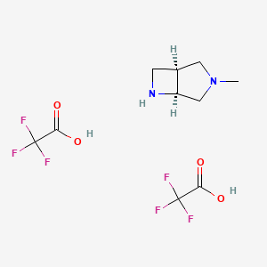 molecular formula C10H14F6N2O4 B3115081 (1S,5S)-3-methyl-3,6-diazabicyclo[3.2.0]heptane; bis(trifluoroacetic acid) CAS No. 2068137-92-6