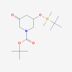 molecular formula C16H31NO4Si B3115111 叔丁基 3-((叔丁基二甲基甲硅烷基)氧基)-5-氧代哌啶-1-甲酸酯 CAS No. 2070015-35-7