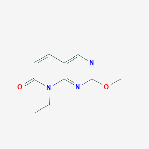 molecular formula C11H13N3O2 B3115118 8-乙基-2-甲氧基-4-甲基吡啶并[2,3-d]嘧啶-7(8H)-酮 CAS No. 2070015-42-6