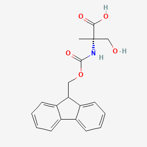 molecular formula C19H19NO5 B3115126 (S)-2-((((9H-Fluoren-9-yl)methoxy)carbonyl)amino)-3-hydroxy-2-methylpropanoic acid CAS No. 207117-28-0