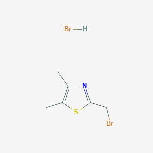 molecular formula C6H9Br2NS B3115144 2-(Bromomethyl)-4,5-dimethyl-1,3-thiazole hydrobromide CAS No. 2072824-46-3