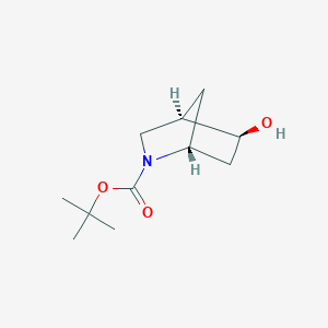 molecular formula C11H19NO3 B3115155 (1R,4R,5S)-tert-Butyl 5-hydroxy-2-azabicyclo[2.2.1]heptane-2-carboxylate CAS No. 207405-69-4