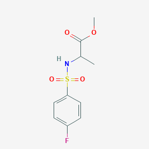 molecular formula C10H12FNO4S B3115202 Methyl 2-(4-fluorobenzenesulfonamido)propanoate CAS No. 208122-20-7