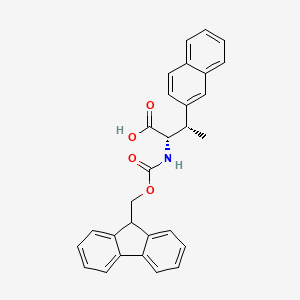 molecular formula C29H25NO4 B3115219 (2S,3S)-2-(9H-fluoren-9-ylmethoxycarbonylamino)-3-(2-naphthyl)butanoic acid CAS No. 208582-08-5