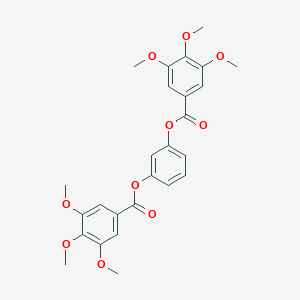 molecular formula C26H26O10 B311524 3-[(3,4,5-Trimethoxybenzoyl)oxy]phenyl 3,4,5-trimethoxybenzoate 