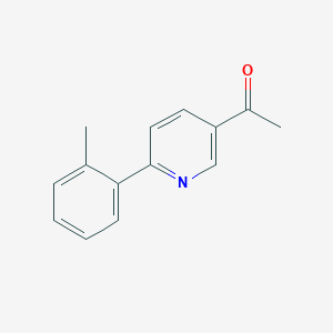 molecular formula C14H13NO B3115243 1-(6-o-Tolyl-pyridin-3-yl)-ethanone CAS No. 2088942-18-9