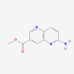 molecular formula C10H9N3O2 B3115290 Methyl 6-amino-1,5-naphthyridine-3-carboxylate CAS No. 2090981-63-6