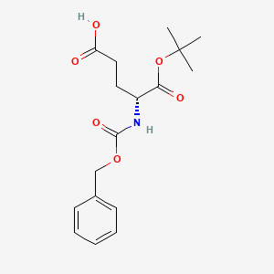 molecular formula C17H23NO6 B3115298 D-Glutamic acid, N-[(phenylmethoxy)carbonyl]-, 1-(1,1-dimethylethyl) ester CAS No. 20918-72-3