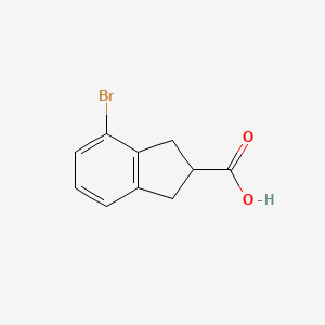 molecular formula C10H9BrO2 B3115312 4-bromo-2,3-dihydro-1H-indene-2-carboxylic acid CAS No. 209224-95-3
