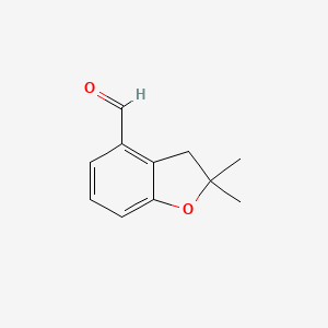 molecular formula C11H12O2 B3115317 2,2-二甲基-2,3-二氢-1-苯并呋喃-4-甲醛 CAS No. 209256-56-4