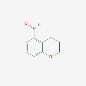 molecular formula C10H10O2 B3115319 (2h-3,4-Dihydrobenzopyran-5-yl)carboxaldehyde CAS No. 209256-63-3