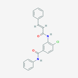 molecular formula C22H17ClN2O2 B311533 4-chloro-3-(cinnamoylamino)-N-phenylbenzamide 
