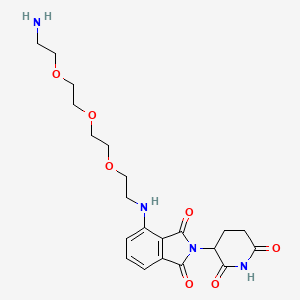 molecular formula C21H28N4O7 B3115335 Pomalidomide-PEG3-C2-NH2 CAS No. 2093416-31-8
