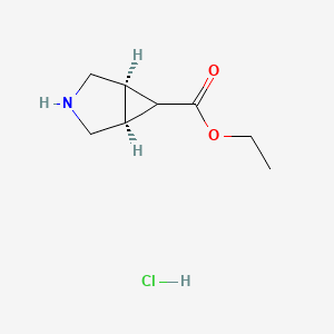 molecular formula C8H14ClNO2 B3115359 Ethyl (1R*,5S*,6r*)-3-azabicyclo[3.1.0]hexane-6-carboxylate hydrochloride CAS No. 2095192-18-8