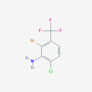 molecular formula C7H4BrClF3N B3115384 2-Bromo-6-chloro-3-(trifluoromethyl)aniline CAS No. 209597-89-7