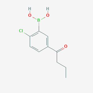 molecular formula C10H12BClO3 B3115390 5-Butyryl-2-chlorophenylboronic acid CAS No. 2096330-82-2