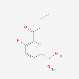 molecular formula C10H12BFO3 B3115400 3-Butanoyl-4-fluorophenylboronic acid CAS No. 2096332-56-6