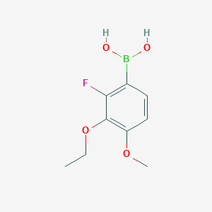 molecular formula C9H12BFO4 B3115408 3-Ethoxy-2-fluoro-4-methoxyphenylboronic acid CAS No. 2096334-14-2