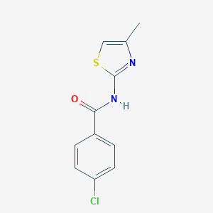 molecular formula C11H9ClN2OS B311542 4-Chloro-N-(4-methyl-1,3-thiazol-2-yl)benzamide 