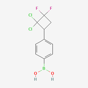 molecular formula C10H9BCl2F2O2 B3115423 4-(2,2-Dichloro-3,3-difluorocyclobutyl)phenylboronic acid CAS No. 2096338-72-4
