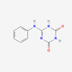 molecular formula C9H8N4O2 B3115448 6-anilino-1H-1,3,5-triazine-2,4-dione CAS No. 20964-55-0