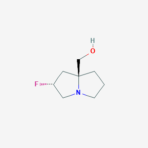 molecular formula C8H14FNO B3115485 ((2R,7aS)-2-氟六氢-1H-吡咯利津-7a-基)甲醇 CAS No. 2097518-76-6