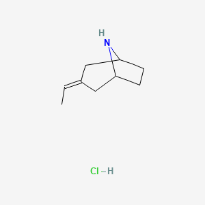 molecular formula C9H16ClN B3115502 3-Ethylidene-8-azabicyclo[3.2.1]octane hydrochloride CAS No. 2098113-88-1