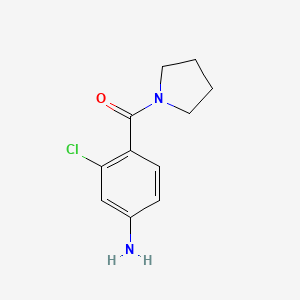 molecular formula C11H13ClN2O B3115514 3-Chloro-4-(pyrrolidin-1-ylcarbonyl)aniline CAS No. 209959-69-3
