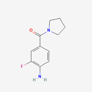 molecular formula C11H13FN2O B3115521 (4-Amino-3-fluorophenyl)pyrrolidin-1-ylmethanone CAS No. 209960-85-0
