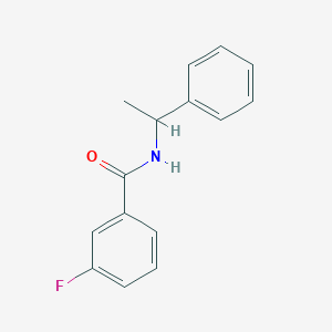 molecular formula C15H14FNO B311560 3-fluoro-N-(1-phenylethyl)benzamide 