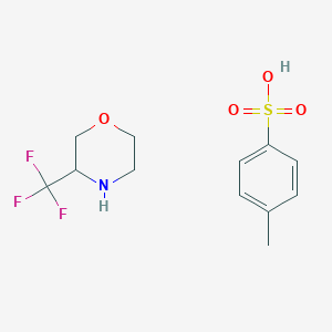 molecular formula C12H16F3NO4S B3115613 3-(三氟甲基)吗啉 4-甲苯磺酸盐 CAS No. 2102412-91-7