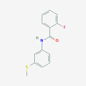 molecular formula C14H12FNOS B311569 2-fluoro-N-[3-(methylsulfanyl)phenyl]benzamide 