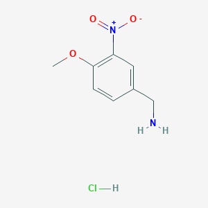 molecular formula C8H11ClN2O3 B3115690 (4-Methoxy-3-nitrophenyl)methanamine hydrochloride CAS No. 21078-48-8