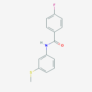 molecular formula C14H12FNOS B311570 4-fluoro-N-[3-(methylsulfanyl)phenyl]benzamide 
