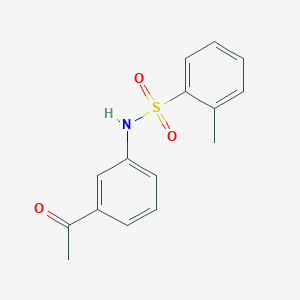 molecular formula C15H15NO3S B311572 N-(3-acetylphenyl)-2-methylbenzenesulfonamide 