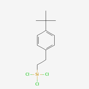 molecular formula C12H17Cl3Si B3115802 p-(t-Butyl)phenethyltrichlorosilane CAS No. 211925-40-5