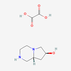 molecular formula C9H16N2O5 B3115916 (7S,8Ar)-八氢吡咯并[1,2-a]哌嗪-7-醇草酸 CAS No. 2126143-36-8