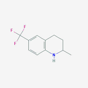 molecular formula C11H12F3N B3115939 2-Methyl-6-(trifluoromethyl)-1,2,3,4-tetrahydroquinoline CAS No. 212695-46-0