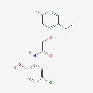 molecular formula C18H20ClNO3 B311596 N-(5-chloro-2-hydroxyphenyl)-2-(2-isopropyl-5-methylphenoxy)acetamide 