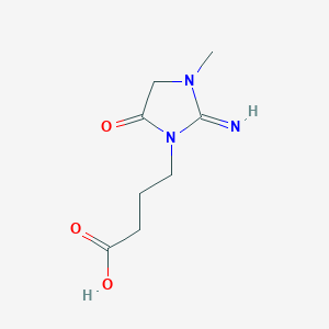 molecular formula C8H13N3O3 B3115983 4-(2-Imino-3-methyl-5-oxoimidazolidin-1-yl)butanoic acid CAS No. 213181-98-7