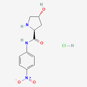 molecular formula C11H14ClN3O4 B3115992 H-L-Hyp-pna hcl CAS No. 213271-05-7