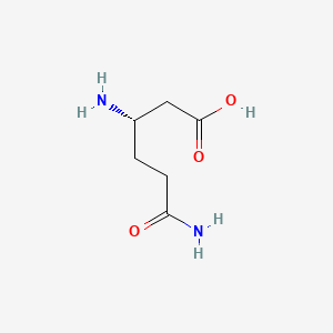 (3S)-3,6-diamino-6-oxohexanoic acid