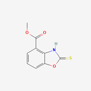 molecular formula C9H7NO3S B3116016 2-硫代-2,3-二氢苯并恶唑-4-甲酸甲酯 CAS No. 213685-54-2