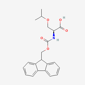 molecular formula C21H23NO5 B3116018 (2S)-2-({[(9H-fluoren-9-yl)methoxy]carbonyl}amino)-3-(propan-2-yloxy)propanoic acid CAS No. 2137146-08-6