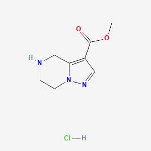 molecular formula C8H12ClN3O2 B3116047 methyl 4H,5H,6H,7H-pyrazolo[1,5-a]pyrazine-3-carboxylate hydrochloride CAS No. 2137768-58-0
