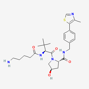 molecular formula C27H39N5O4S B3116090 (S,R,S)-Ahpc-C4-NH2 CAS No. 2138439-53-7