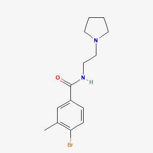 molecular formula C14H19BrN2O B3116139 4-bromo-3-methyl-N-(2-pyrrolidin-1-yl-ethyl)benzamide CAS No. 214210-11-4