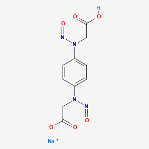 molecular formula C10H9N4NaO6 B3116141 Sodium;2-[4-[carboxymethyl(nitroso)amino]-N-nitrosoanilino]acetate CAS No. 214211-69-5