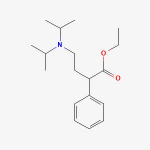 molecular formula C18H29NO2 B3116197 4-Diisopropylamino-2-phenyl-butyric acid ethyl ester CAS No. 214601-79-3